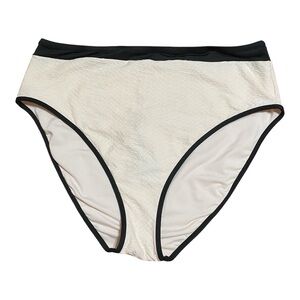 Sanctuary Black and Cream Bikini Bottom XL